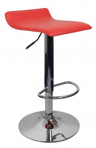 Amstyle Ibiza Design Klassiker - h&ouml;henverstellbarer Barhocker Leder, rot