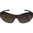 A|X Logo Shield Sunglasses - Armani Exchange Adult Shield Full Rim Lifestyle Eyewear - Ruthenium Brown/Brown Gray Shaded