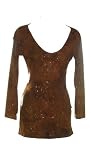 Sexy Sparkle Brown Micro Mini Nightclub Dress (MED)
