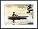 Boating In Adirrondack'S by Winslow Homer 17.00X11.00 Framed with Black Metal Frame