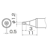 白光:こて先/1.2WD型 高熱容量 T12-WD12 000056087228