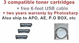 3 pack of New compatible black laser-jet print toner Cartridge to replace HP CE278A 78A used for Hewlett Packard HP LaserJet Pro M-1536 P-1560 P-1566 P-1606-dn P-1606DN P-1606-N P-1606N Series multi-function print scan fax copy all-in-one AIO digital network printer New generic printing supplies perform better than aftermarket remanufactured - refurbished - recycled or refilled ink replacement Photosharp ships to Hawaii - Alaska - APO - FPO - AE - PO Box - Puerto Rico PR - and the Virgin Islands and other US territory address