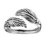 Sterling Silver Angel's Feather Toe Ring (adjustable)