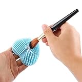 ESARORA Makeup Brush Cleaning Mat, Makeup Brush Cleaner Set of 3 Mini Cosmetic Brush Cleaner Mat Portable Washing Tools (blue)