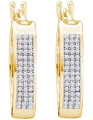 0.25CTW DIAMOND MICRO PAVE HOOPS