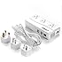 BESTEK Portable International Travel Voltage Converter 220V to 110V with Interchangeable Worldwide UK/US/AU/EU Plugs + 4 USB(6A Max) Charging Ports for iPhone, iPad, Samsung, Tablet