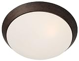 Access Lighting 20625-RU/OPL Cobalt 2-Light Flush Mount, Rust with Opal Glass