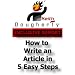How to Write an Article in 5 Easy Steps