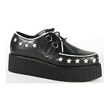 *CREEPER-416, 2" HEEL BLK /WHT * UNISEX CREEPER