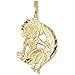 Betty Boop Charm 14k Gold 19mm