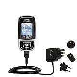 International Wall / AC Charger for the Samsung SGH-E635 - Gomadic Brand w/ TipExchange Technology