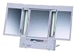 Jerdon Classic JGL9W Lighted Tri-fold Mirror, 5x Magnification