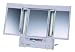Jerdon Classic JGL9W Lighted Tri-fold Mirror, 5x Magnification