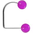 16 Gauge Purple Acrylic Glow in the Dark Lippy Loop Labret