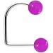 16 Gauge Purple Acrylic Glow in the Dark Lippy Loop Labret