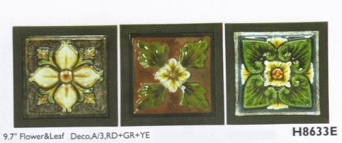 Glazed Floral Designer Metal Modern Wall Art