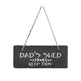 from Widdop Bingham Dads Shed Keep Tidy - Hanging Wall Plaque - 20cm x 10cm