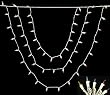Set of 150 Multi-Color Swag Christmas Lights - White Wire