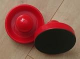 Air Hockey Arcade Quality - 2 x 95mm Pusher Handles Red