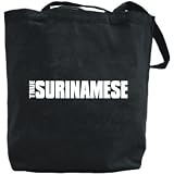 Canvas Tote Bag Black  True Surinamese  Suriname Country