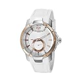 TechnoMarine Women's 609019 UF6 3-Hand Gold Bezel White Leather Watch