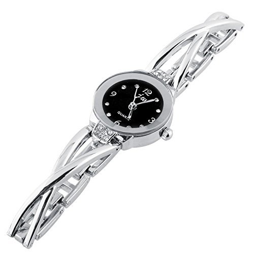 FDS- Women Ladies Girls Chic Analog Quartz Crystal Dial Wrist Watch Band Bracelet