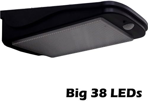 New 2016 Solar Light Big 38 LEDs Outdoor Solar Powerd Security Motion Sensor Light Wireless Waterproof for Patio, Deck, Yard, Garden,Driveway,Outside Wall 3 Modes Off/Brighting/Dim