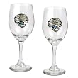 Jacksonville Jaguars NFL 2pc Wine Glass Set - Primary Logo