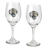 Jacksonville Jaguars NFL 2pc Wine Glass Set - Primary Logo