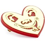 nOir Red Keith Haring Heart Pin