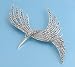 Sterling Silver Brooch - Hummingbird with Marcasite Stone