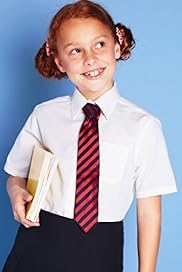2 Pack Girls Ultimate Non Iron Short Sleeve Blouses with Stainaway