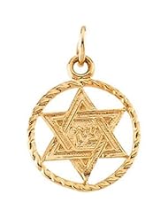 Youth Star Of David Pendant With 15" Chain 14K Gold Yellow 19660