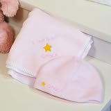 A Star is Born Personalized Baby Girl Blanket and Hat Set by 