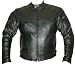 Apparel : MOTORCYCLE BIKE CE HARD ARMOR LEATHER JACKET Black