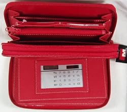 Mundi Leather Big Fat Wallet ~ Red