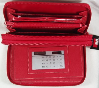 Mundi Leather Big Fat Wallet ~ Red
