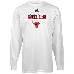 adidas Chicago Bulls White True Long Sleeve T-shirt