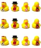 Lot Of (12) Valentine Sweetheart Rubber Ducks by OTC