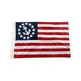 U.S. Yacht - Anchor - Flag 16in x 24in Superknit Polyester - Single Sided