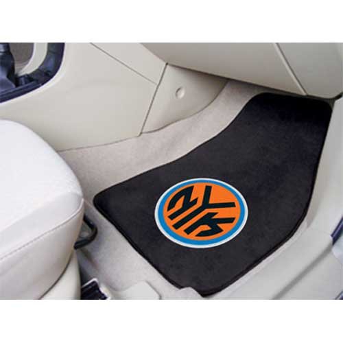 New York Knicks NBA 2-Piece Printed Carpet Car Mats (18x27")"