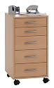 SB-Design 336-001 Rollcontainer Freddy - B/H/T: 33.0 x 63.5 x 38.0 cm, Buche