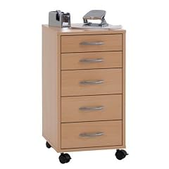 FMD 336-001 Rollcontainer Freddy - B/H/T: 33.0 x 63.5 x 38.0 cm, Buche