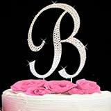 IMAGE OF Letter B - Swarovski Crystal Monogram Wedding Cake Topper by Elegant Bridal