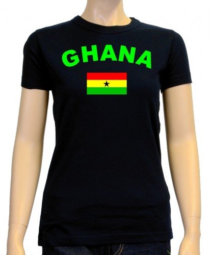 Ghana T-Shirt girly Schwarz, Gr.L