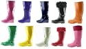 Moderne Damenstiefel, Fashion Gummistiefel, Regenstiefel, Uni (GST24)