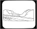Mouse Pad with Africa, view, aspect, black and white, Egypt, picture, vista, panorama, Middle East, scenery, scene, stones, desert, rocks, prospect, sand, landscape