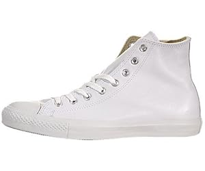 Converse Men's Chuck Taylor All Star Leather Hi Sneaker 7.5 White