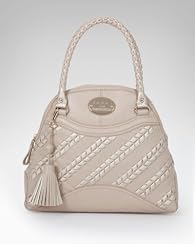 Chevron Woven Dome Satchel