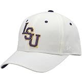 Zephyr LSU Tigers White DH Letter Fitted Hat